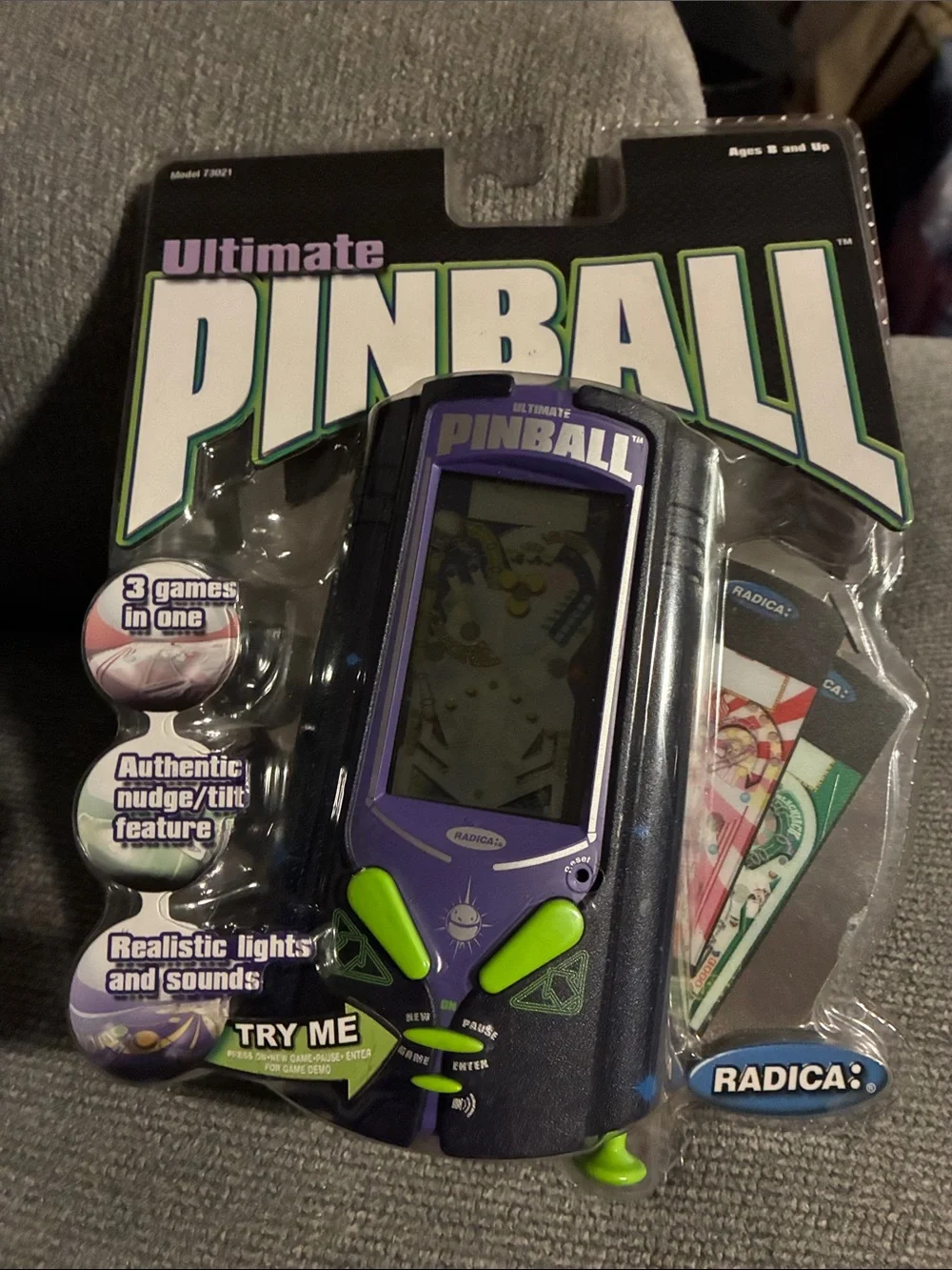 Vintage Radica Ultimate Pinball Handheld Game with 3 Great Games
